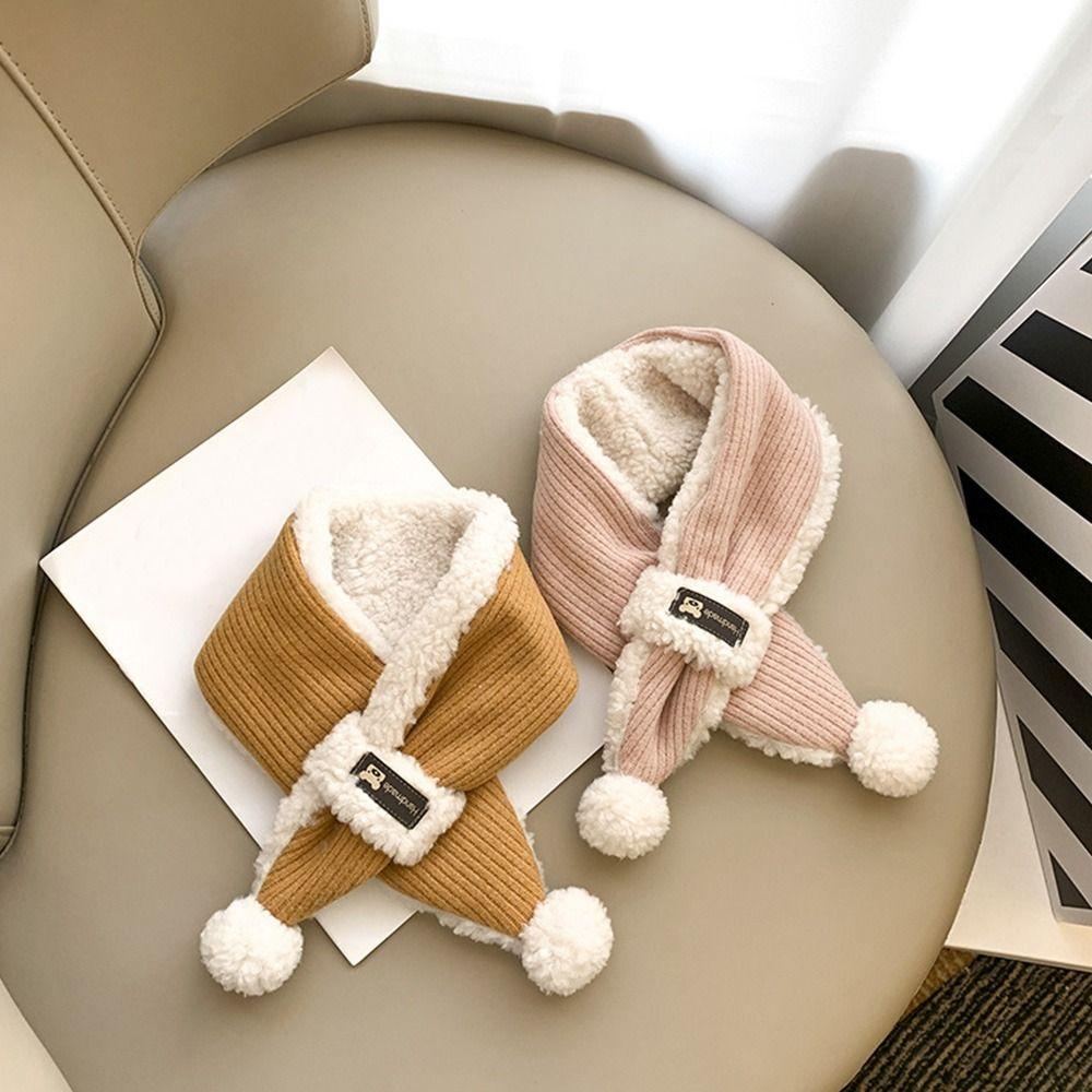 Khăn Choàng Cổ Giữ Ấm Chống Gió Chất Liệu cashmere Dày Dặn Cho Bé