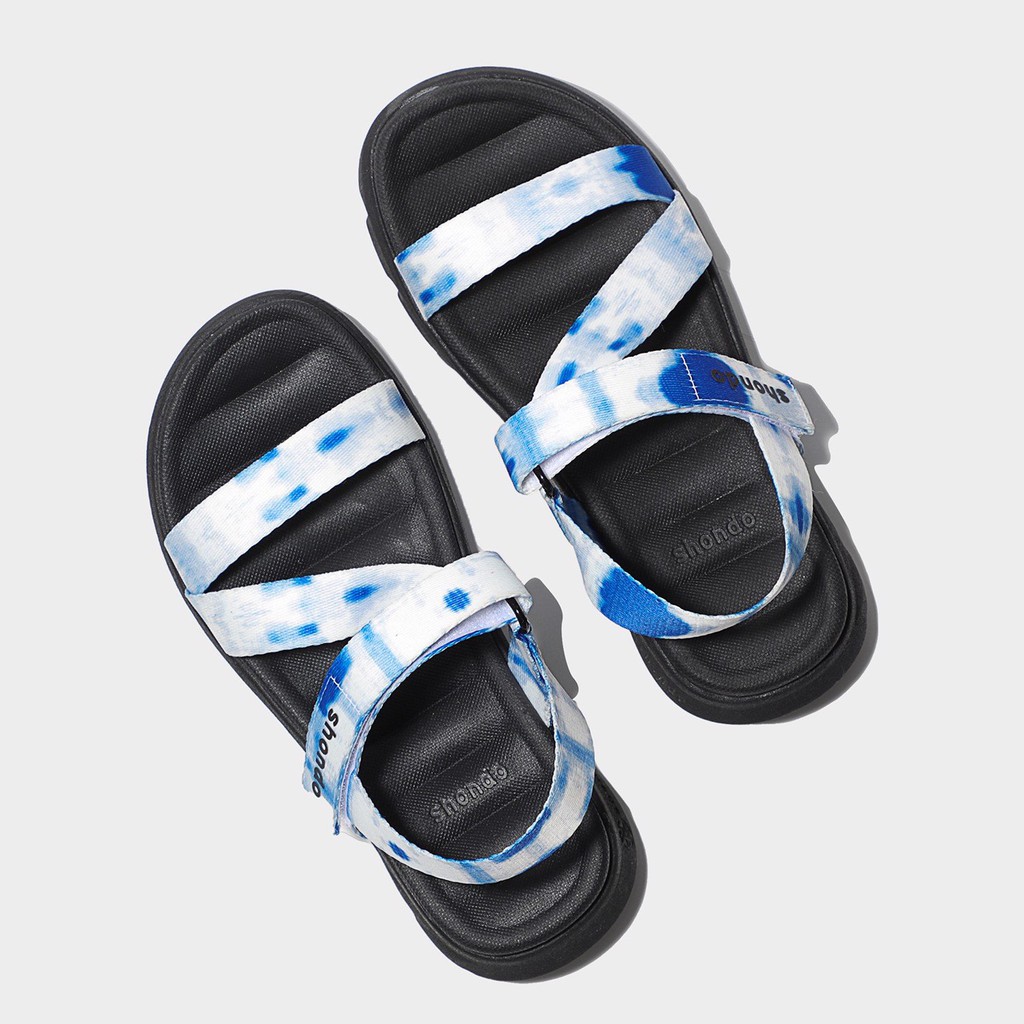 [Mua Kèm Áo Thun 0Đ] Giày Sandals SHONDO F6 Sport Chính Hãng - F6S1031 Màu Loang Khói Xanh Dương