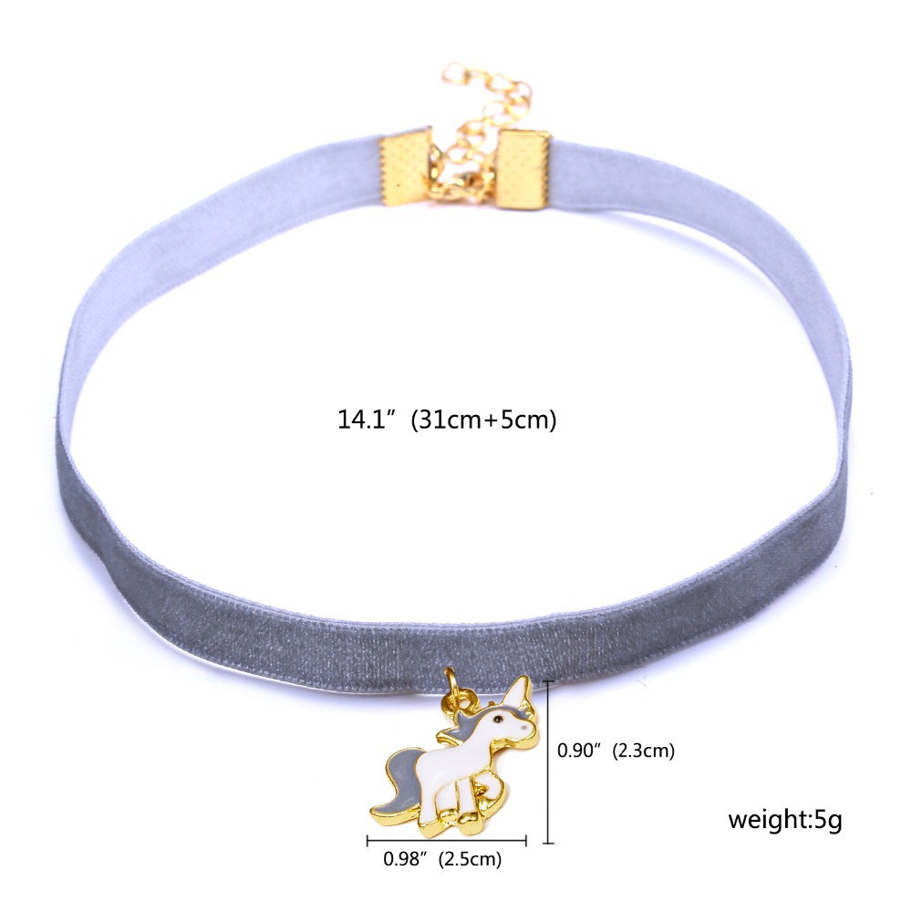 Vòng Cổ Choker Phối Ren Và Mặt Hoạt Hình Dễ Thương Cho Nữ