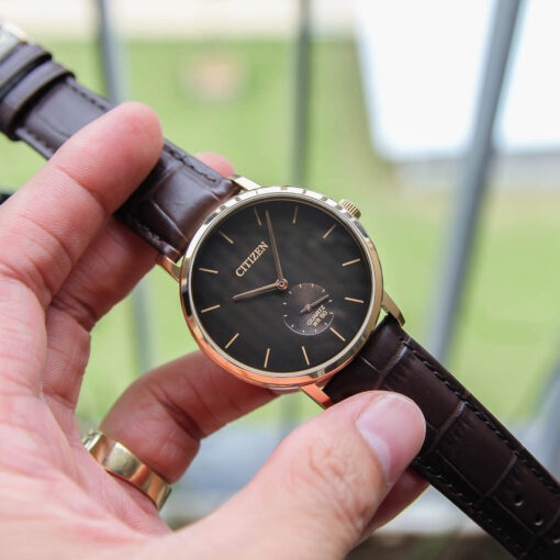 Đồng Hồ Citizen Nam Chính Hãng, Citizen BE9173 - 07X Viền Vàng Dây Da Fullbox