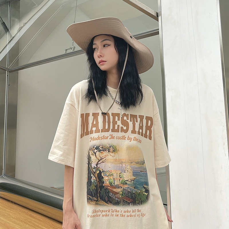 Áo Thun Ngắn Tay Oversize In Họa Tiết Vintage Theo Phong Cách Hip Hop Dành Cho Nam / Nữ / Size S-3XL