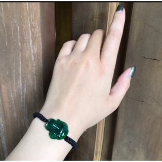 Lắc tay hồ ly ngọc tết dây