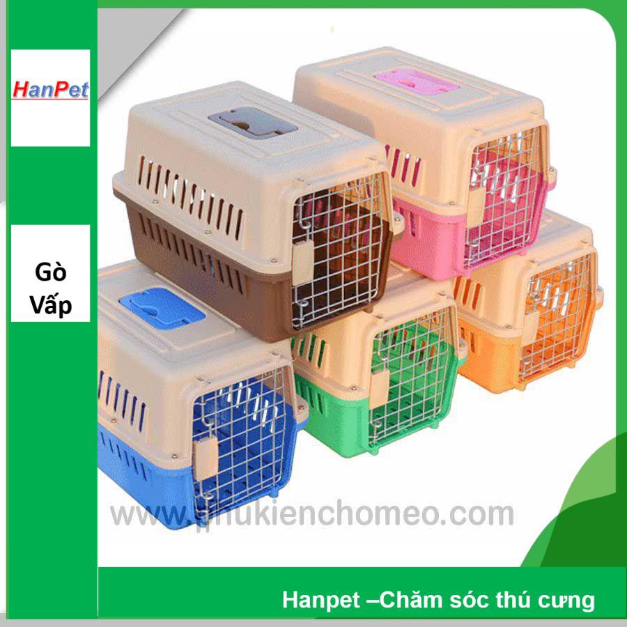 Hanpet.GV- 1279 - lồng vận chuyển chó mèo- Lồng hàng không - Kích thước : 57x34x34cm (- 4711863)