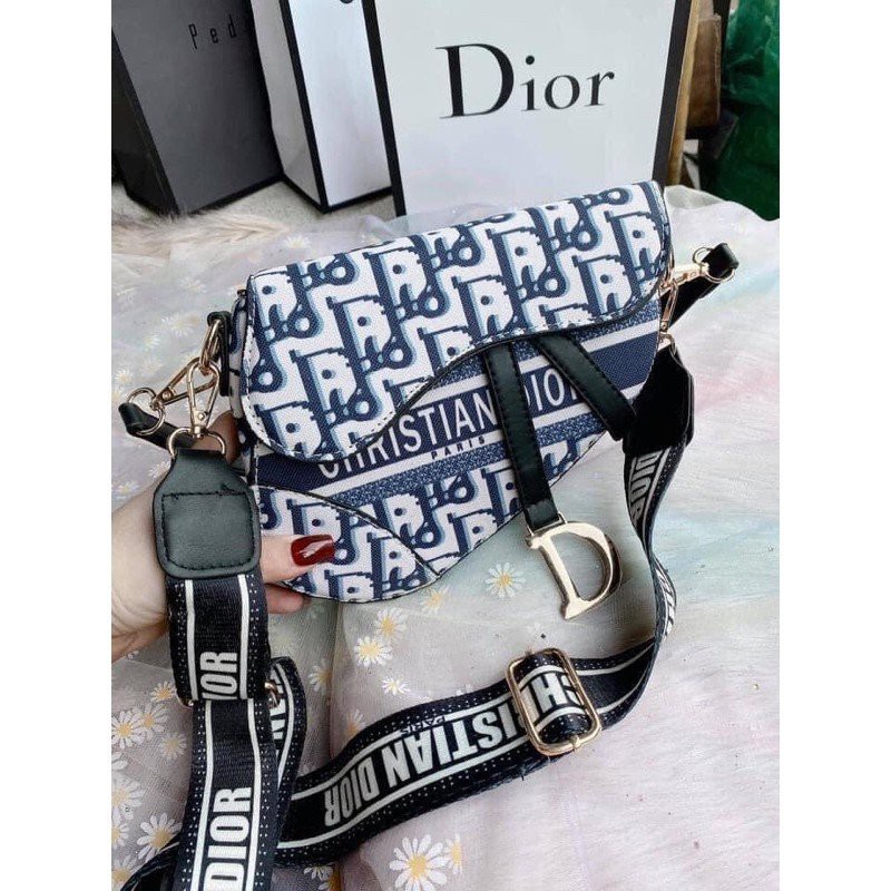 Túi chéo Dior -Túi đeo chéo yên ngựa hottrend thời trang cho nữ - Túi xách nữ DIOR đeo vai phong cách Hàn Quốc size 21cm