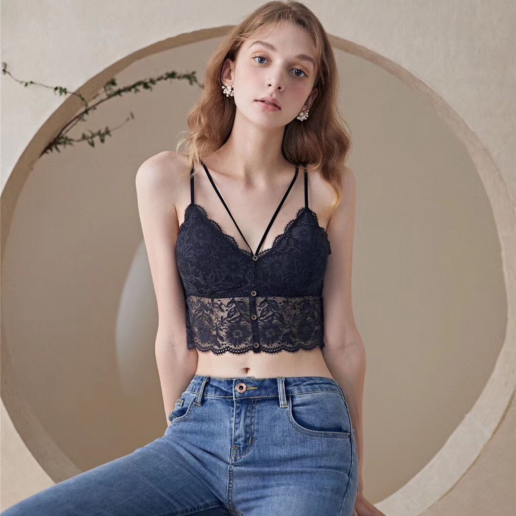 Áo Bra Ren Cao Cấp, Áo Lót Nữ 2 Dây Sexy Nâng Ngực Định Hình Vòng 1 - 9965
