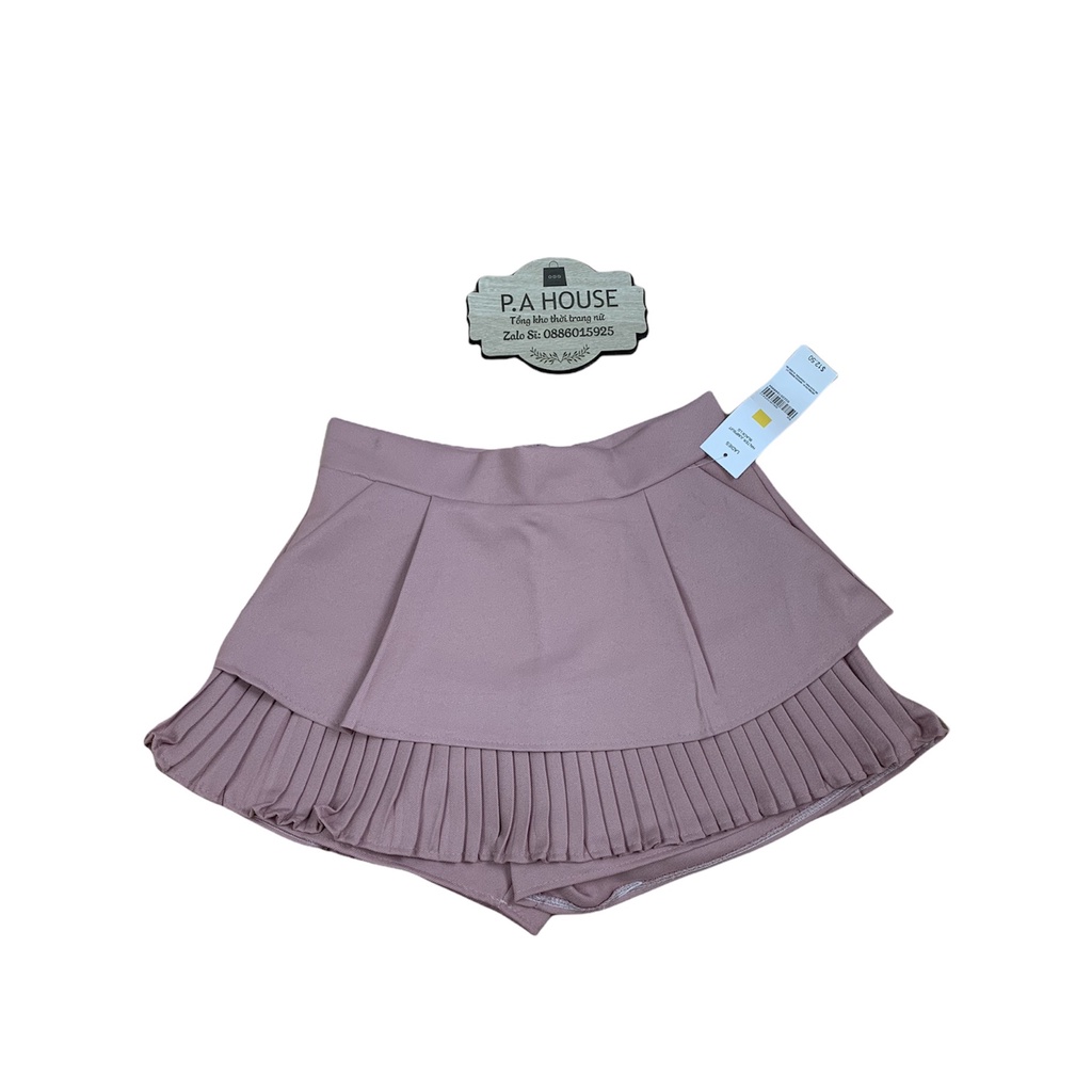 CHÂN VÁY XẾP LY, CHÂN VÁY NGẮN 1 TẦNG TÔN DÁNG KÈM TÚI P.A HOUSE