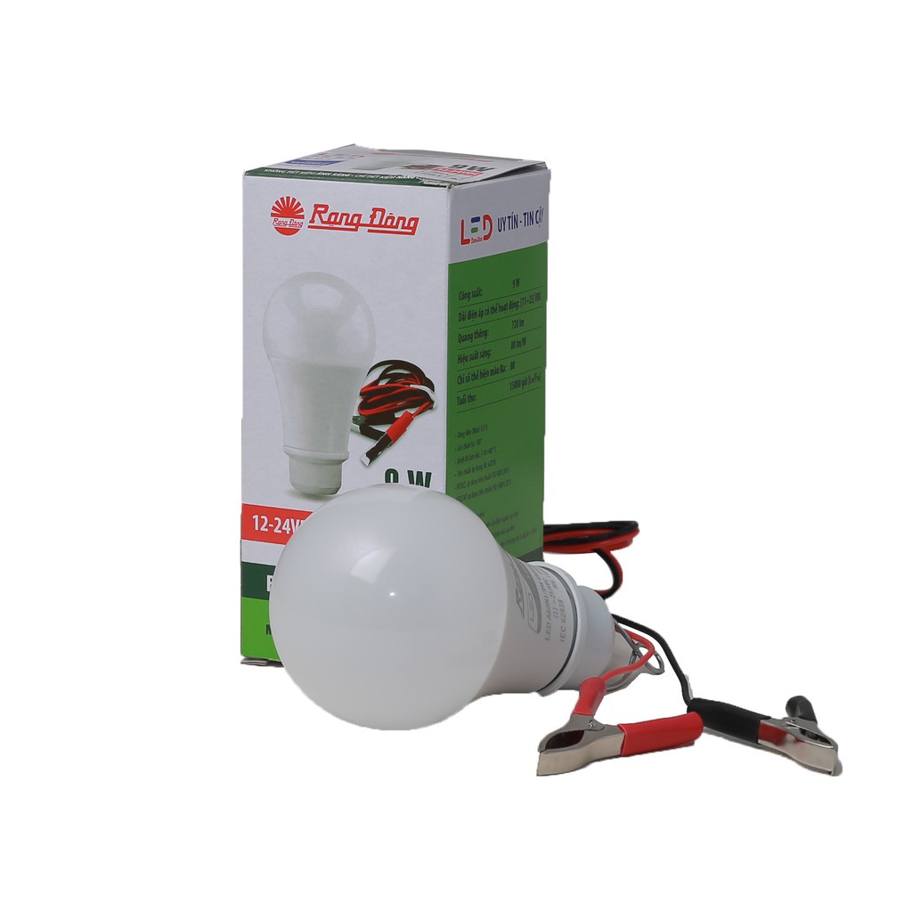 Bóng đèn LED ắc quy dòng điện 12-24 VDC Rạng Đông Ánh sáng Trắng