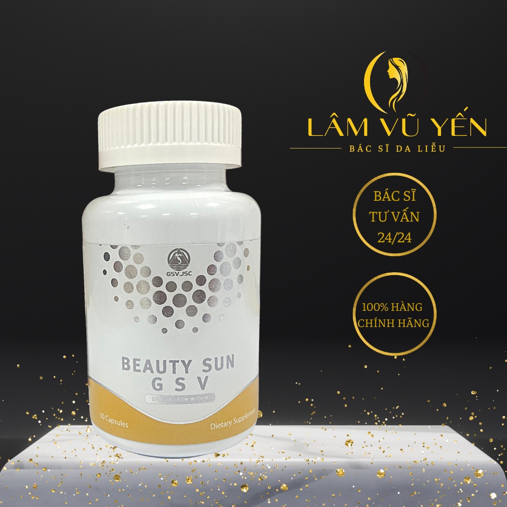Viên Uống Trắng Sáng Da Cao Cấp BEAUTY SUN GSV – HỖ TRỢ CHỐNG OXI HÓA, HỖ TRỢ BẢO VỆ DA- Dr.Lâm Vũ Yến