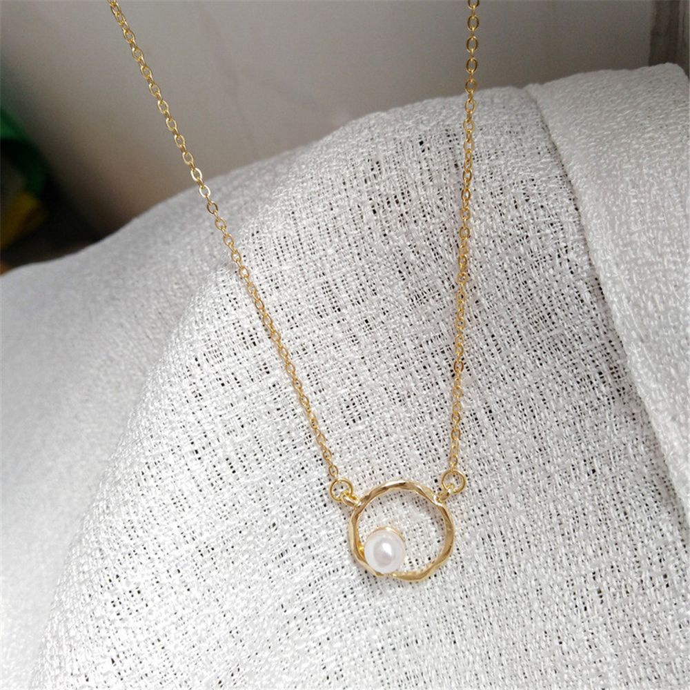 Vòng cổ hợp kim đính ngọc trai giả phong cách cổ điển mới cho nữ