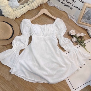 ĐẦM CỔ U TAY PHỒNG