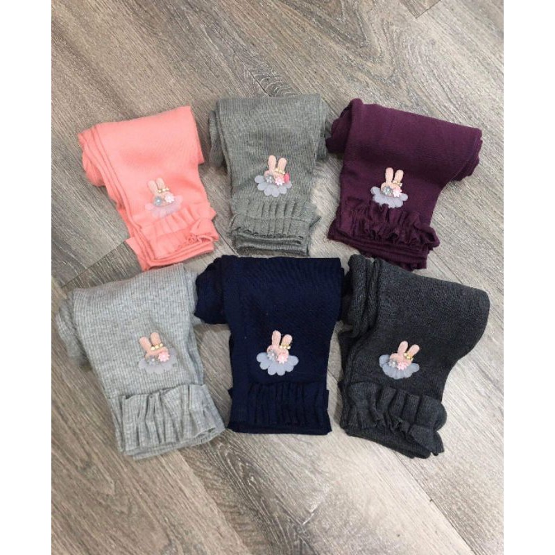 Quần legging mẫu thỏ siêu đẹp siêu xinh dành cho bé gái 1 tuổi đến 5 tuổi, chất đẹp