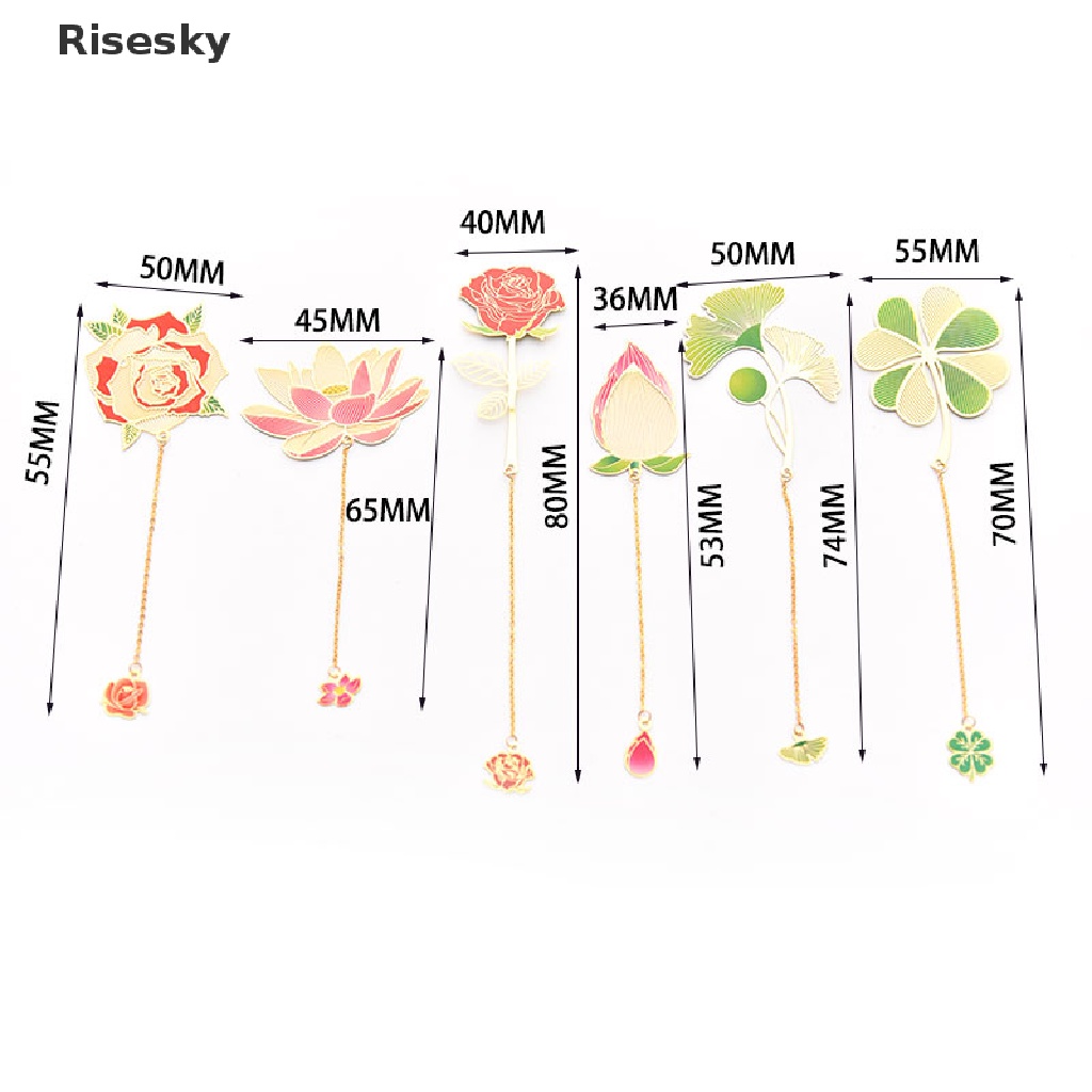 1 Bookmark Hình Hoa Hồng Và Lá Phong Cách Trung Quốc