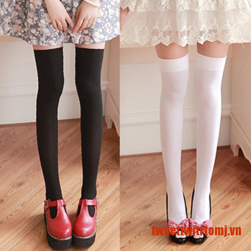 Tất Cotton Dài Qua Gối Thời Trang Cho Nữ