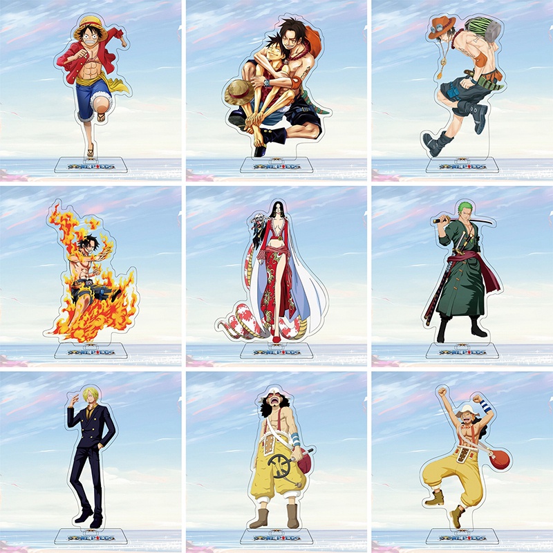 Giá Đỡ Mô Hình Nhân Vật Anime ONE PIECE 16cm Bằng Acrylic Hai Mặt Kích Thước Lớn Làm Quà Tặng Đồ Chơi Cho Trẻ Em