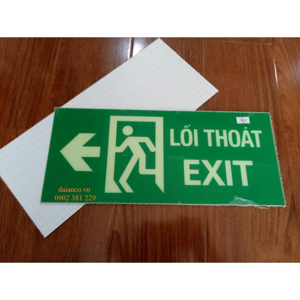 Biển báo dạ quang UV thoát hiểm exit dán tường - nhiều mẫu