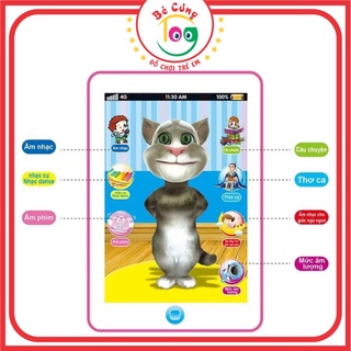 Đồ chơi máy tính bảng ipad cảm ứng mèo tom tiếng việt đa chức năng dành cho bé