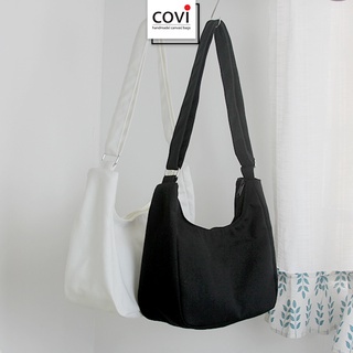 Túi Đeo Chéo Vải Canvas Hình Bán Nguyệt Thời Trang COVI Nhiều Màu Sắc T49