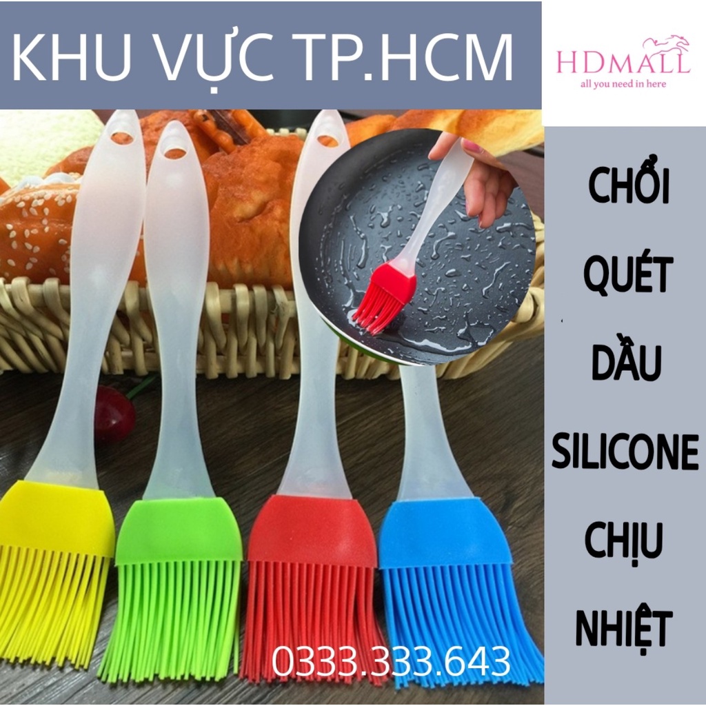 Cọ Quét Dầu, Uớp Gia Vị Silicone Chịu Nhiệt, Nhiều Màu