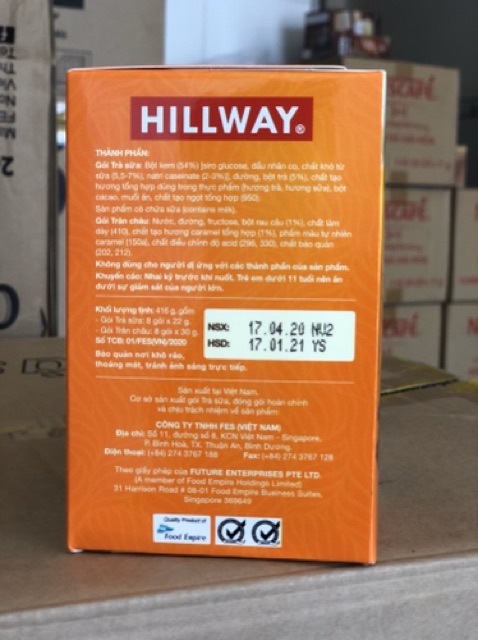 TRÀ SỮA TRÂN CHÂU HILLWAY HƯƠNG TRUYỀN THỐNG (5ly x 230g)