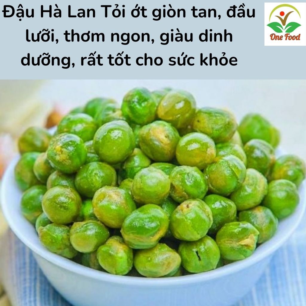 Đậu Hà Lan Rang Tỏi Ớt Loại 1 Sấy Giòn Thơm Ngon, ĐẬU HÀ LAN TẨM VỊ, OneFood68