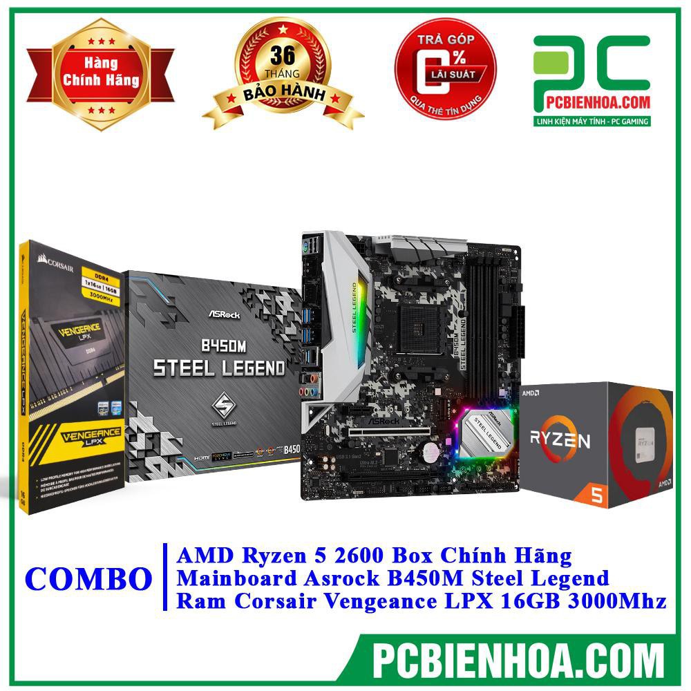 Combo AMD Ryzen 5 2600 +B450M + 16G TẶNG BÀN DI CHUỘT GAMING | BigBuy360 - bigbuy360.vn