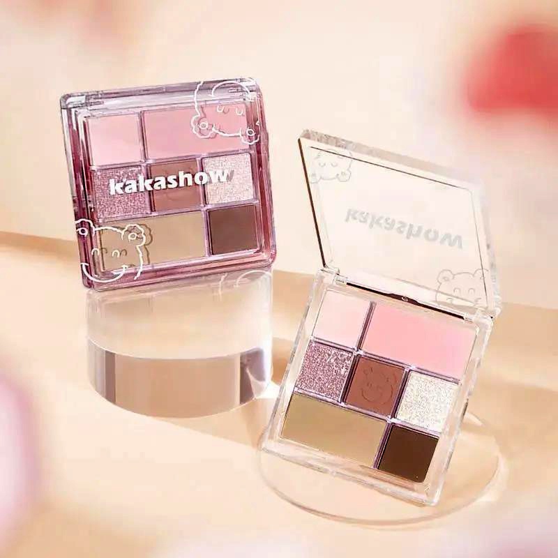 bảng mắt nội địa trung Bảng Phấn Mắt Bảy Màu Sắc Hiệu Ứng Lì / Ánh Ngọc Trai Có Độ Bóng Cao