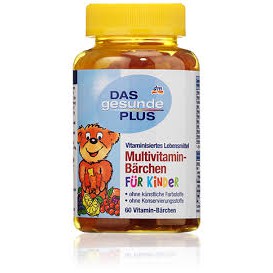Kẹo Vitamin tổng hợp Das gesunde Plus dạng viên dẻo hình gấu dành cho các bé (60 viên)