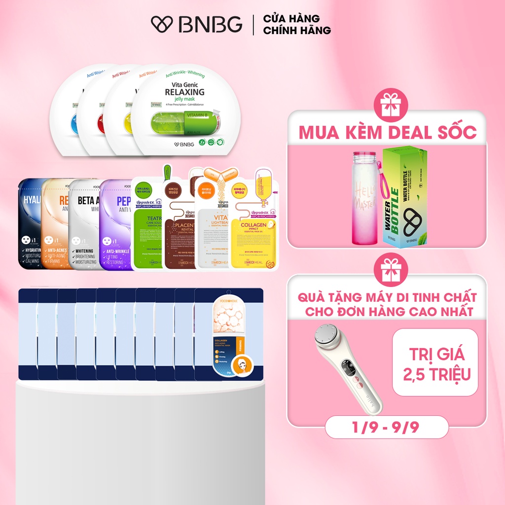 Combo 22 Mặt Nạ Dưỡng Trắng, Cấp Ẩm Và Tái Tạo Da BNBG 30ml/miếng