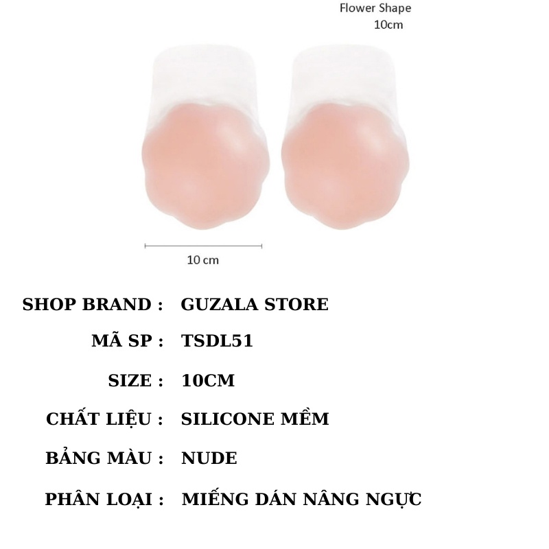 Đôi Miếng Dán Nhũ Hoa Silicon Kéo Nâng Ngực Chống Xệ _ TSDL51
