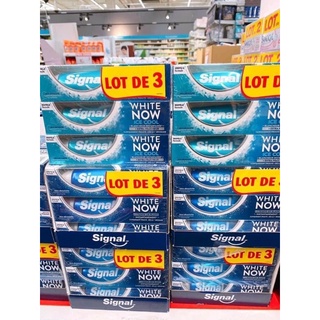 Set 3 type Kem  đánh răng SIGNAL WHITE NOW