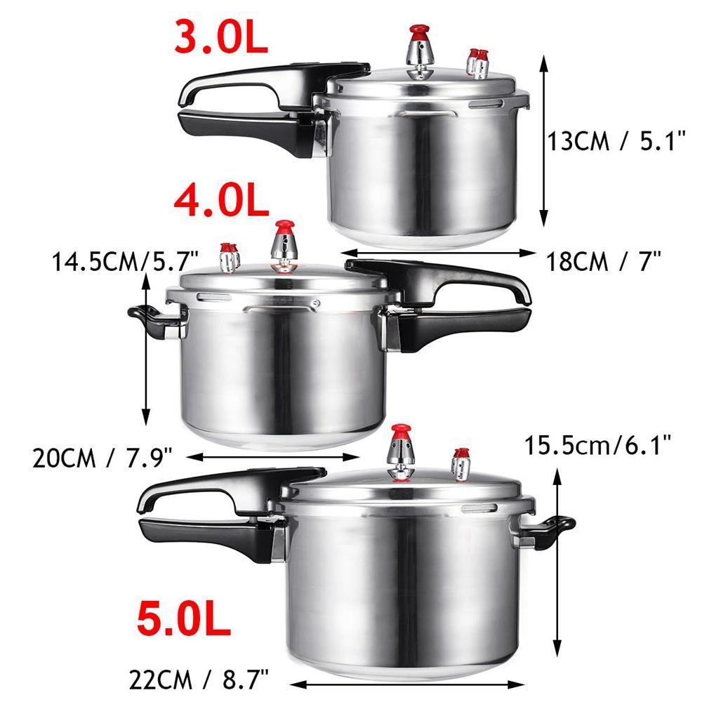 Nồi Áp Suất Nấu Súp Dung Tích 3 / 4 / 5L 18 / 20 / 22cm Tiện Dụng Khi Đi Cắm Trại