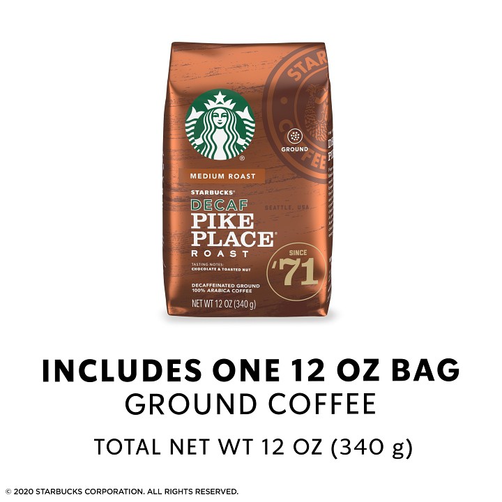 Cà phê Starbucks Decaf rang xay sẵn nguyên chất 100% Arabica Coffee [Hàng Mỹ]