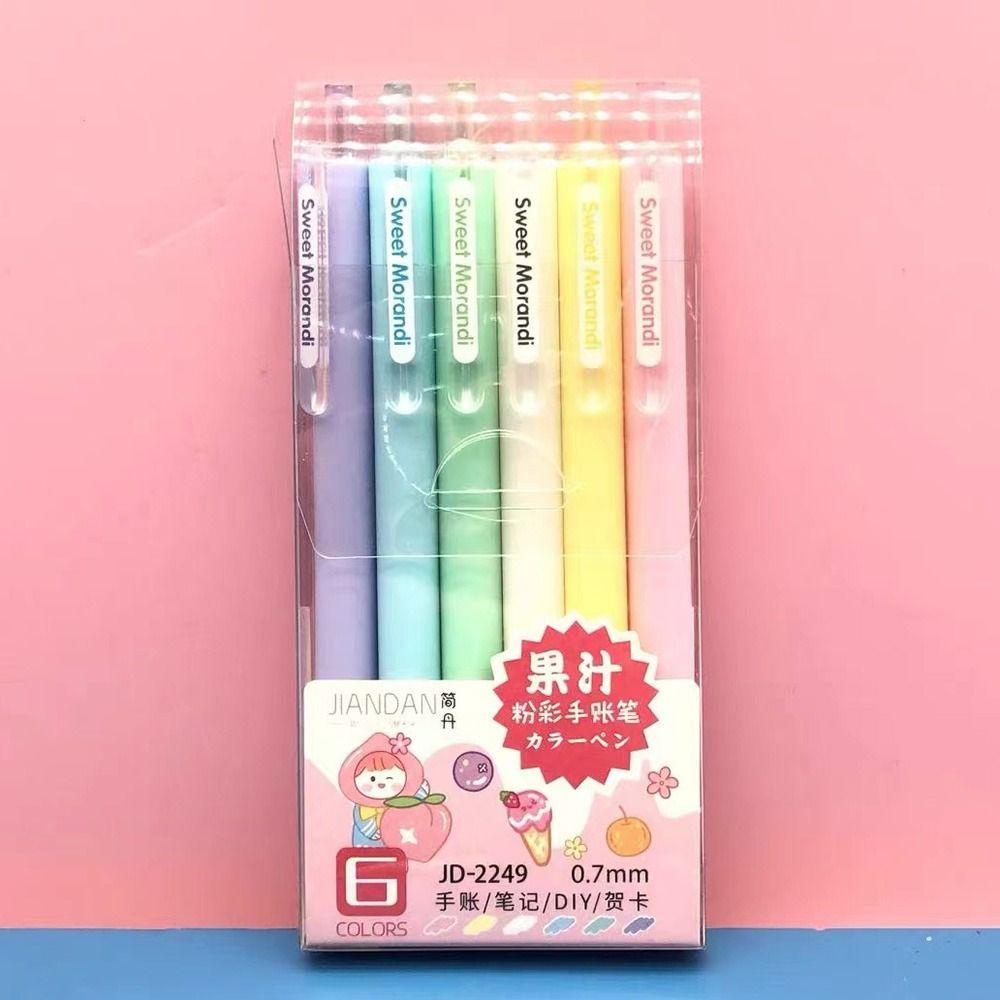 CHOOKEY Set 6 Bút Bắt Sáng Nhiều Màu Sắc Dùng Trong Trường Học / Văn Phòng