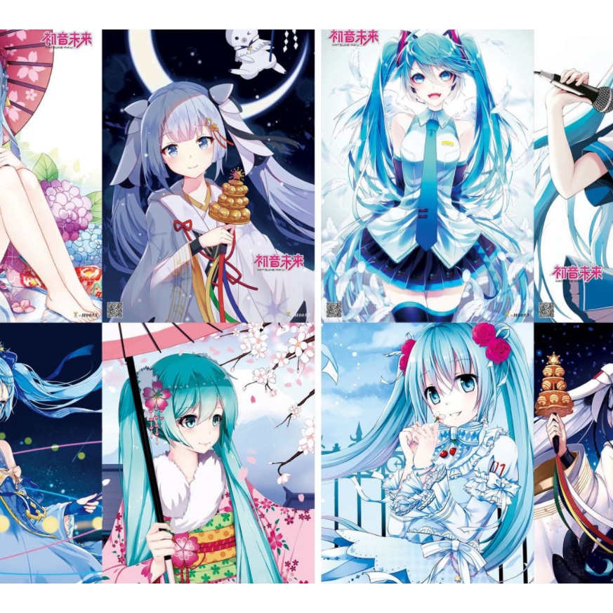 Poster Treo Tường In Hình Ca Sĩ Ảo Hatsune Miku