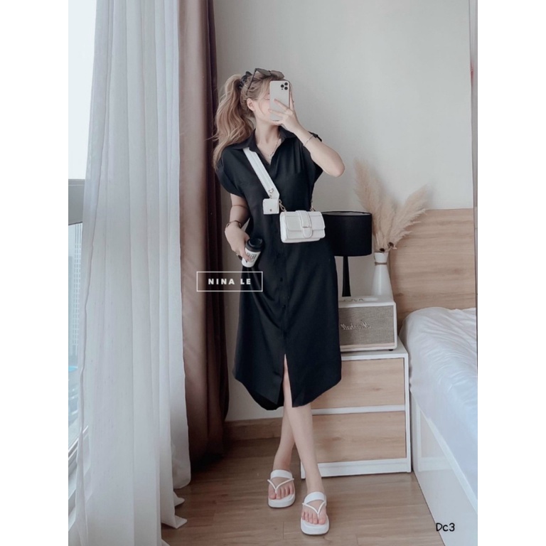 (Free ship) Mẫu Hot Đầm Đũi Form Xuông 1 Hàng Cúc -- Sale Lớn Cho Các Nàng- Diện Là Cháy Phố UP HHP Fashion