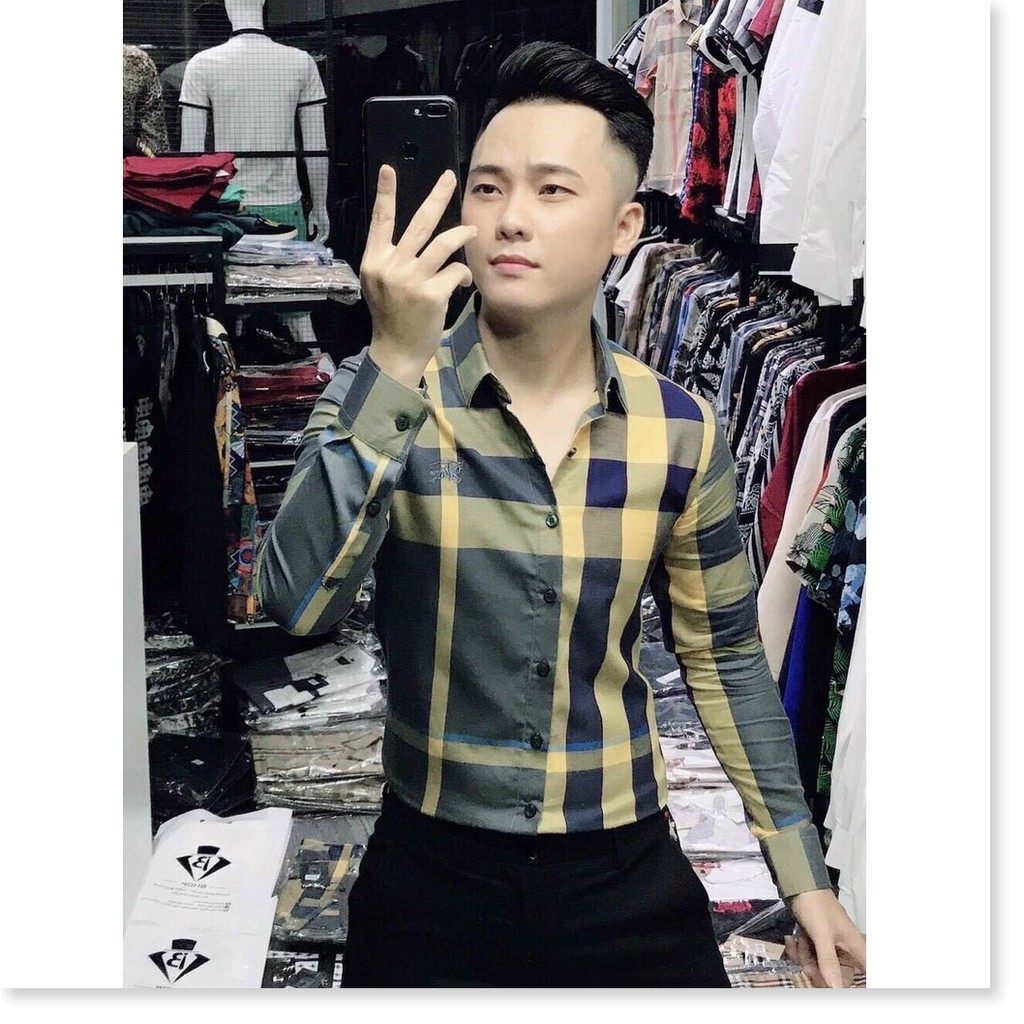ÁO SƠ MI NAM DÀI TAY , CARO CỰC CHẤT , DÀNH CHO GIỚI TRẺ THỜI TRANG 1HITSTORE1
