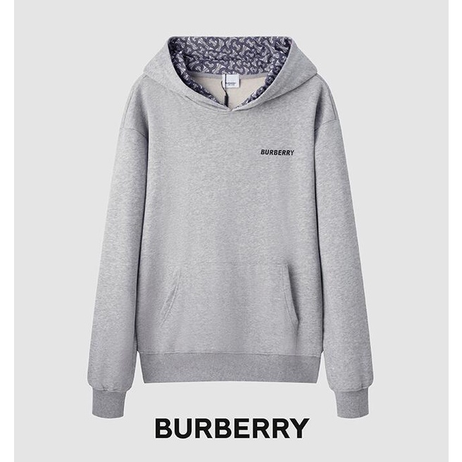 Áo Hoodie Cotton Unisex In Chữ Burberr Thời Trang