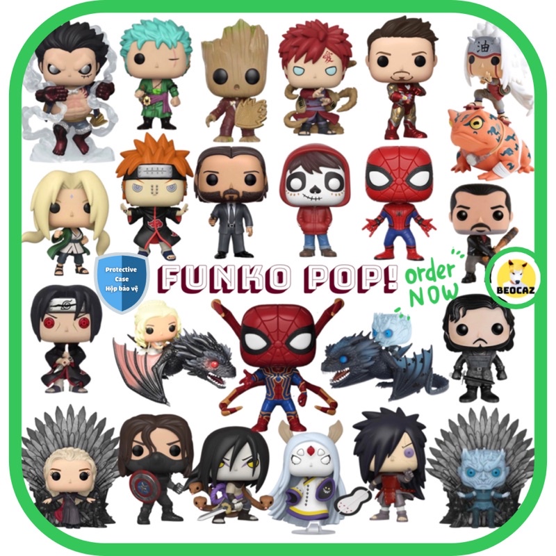 [Full Box Tặng Hộp Bảo Vệ]Tổng hợp mô hình Funko Pop nội địa Trung Naruto Avengers Game of Thrones Walking Dead Coco