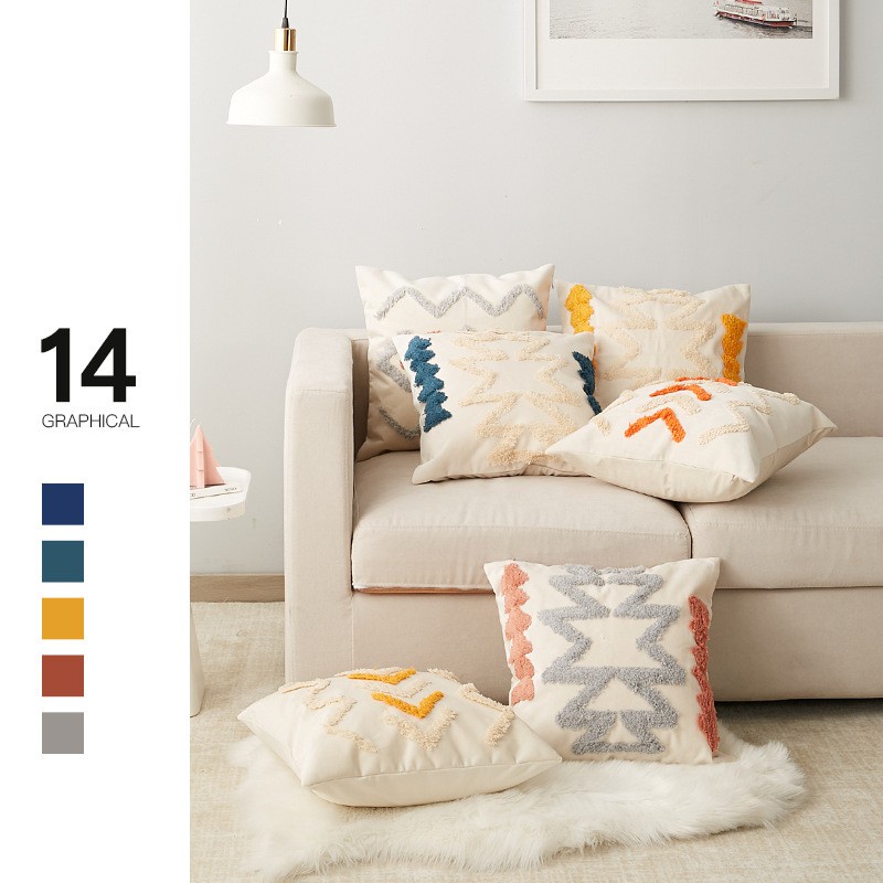 Vỏ gối sofa bằng lông cừu mềm mại trang trí nhà cửa/ văn phòng chất lượng cao tiện dụng