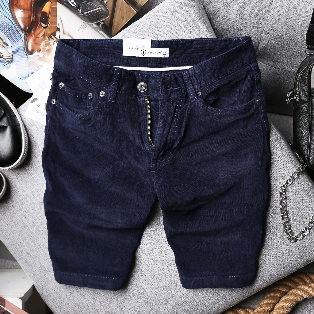 Quần Shorts Nhung Dáng Jeans Chất Lượng Cao, Co Giãn Tốt, Lên Phom Đẹp Phong Cách Năng Động