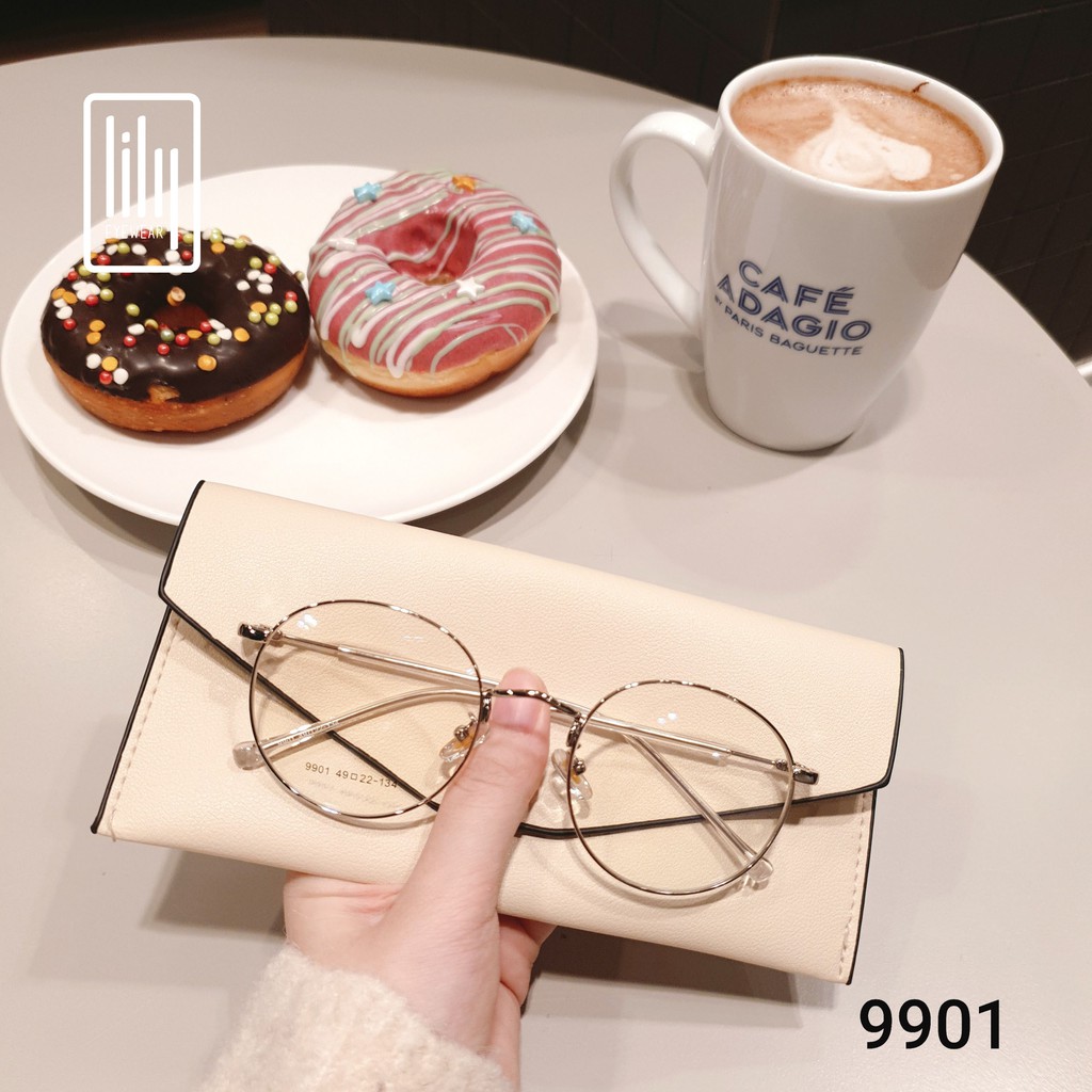 Gọng kính cận kim loại nam nữ mắt tròn thời trang 9901 Lilyeyewear nhiều màu | BigBuy360 - bigbuy360.vn
