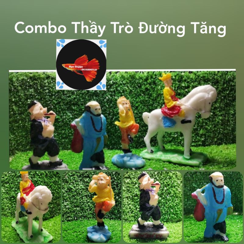 Thầy trò đường tăng trang trí hồ cá