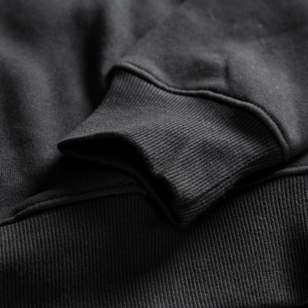 Áo Sweater Tay Dài Basic Gori | Màu Đen Form Rộng Co Giãn Unisex