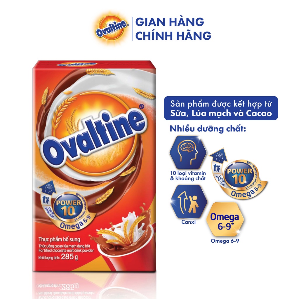 Bột cacao Ovaltine hộp 285g
