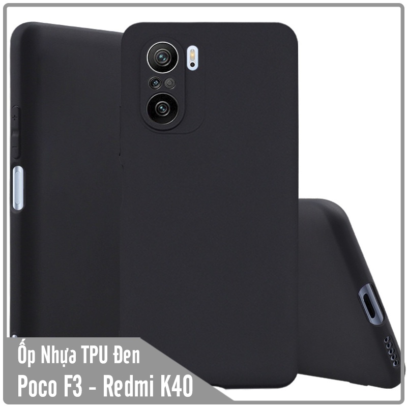 Ốp lưng TPU dẻo đen cho Xiaomi Poco F3 - Redmi K40 nhám, che Camera