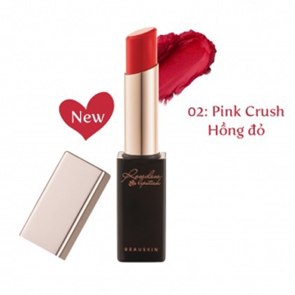 Son lì màu Hồng đỏ Beauskin Rosedew Matte Creamy Lipstick 02 3.5g