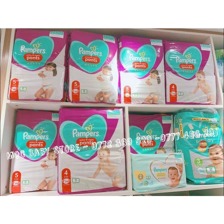 Bỉm Pamper UK (mẫu mới) - Bỉm quần active fit cho bé từ 9kg, Số 4,5,6