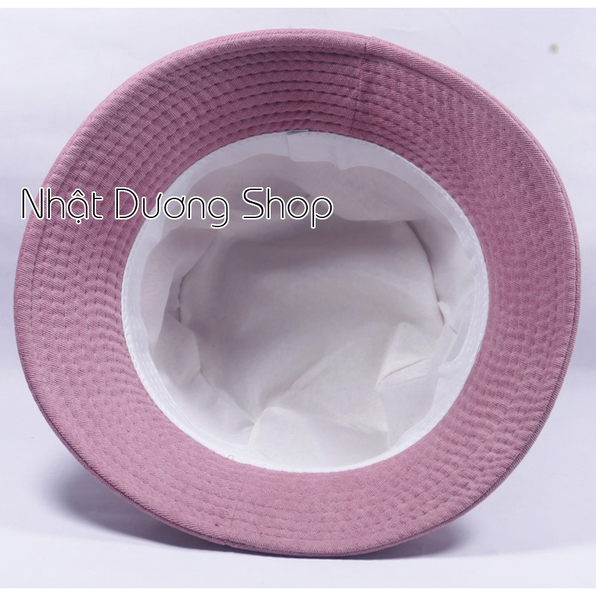 Nón Bucket vành cụp- Nón tai bèo thêu We Run Together chất nhung cao cấp phù hợp cho cả nam và nữ