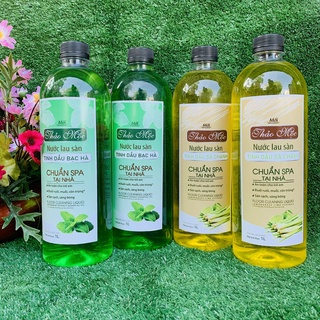 2 CHAI NƯỚC LAU SÀN THẢO MỘC SẢ CHANH - BẠC HÀ 1 LÍT