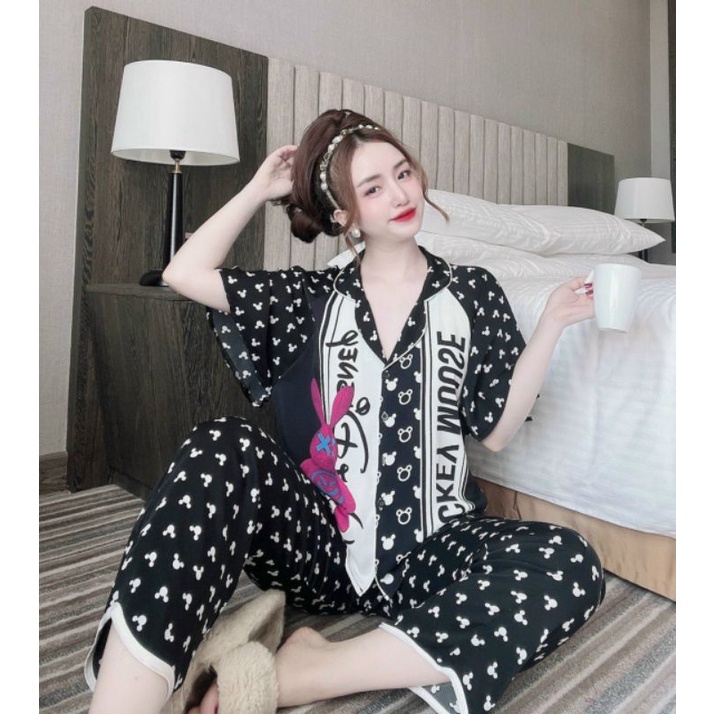 BỘ PIJAMA DÀI LỤA MANGO LOẠI 1, Tay cánh dơi siêu xinh